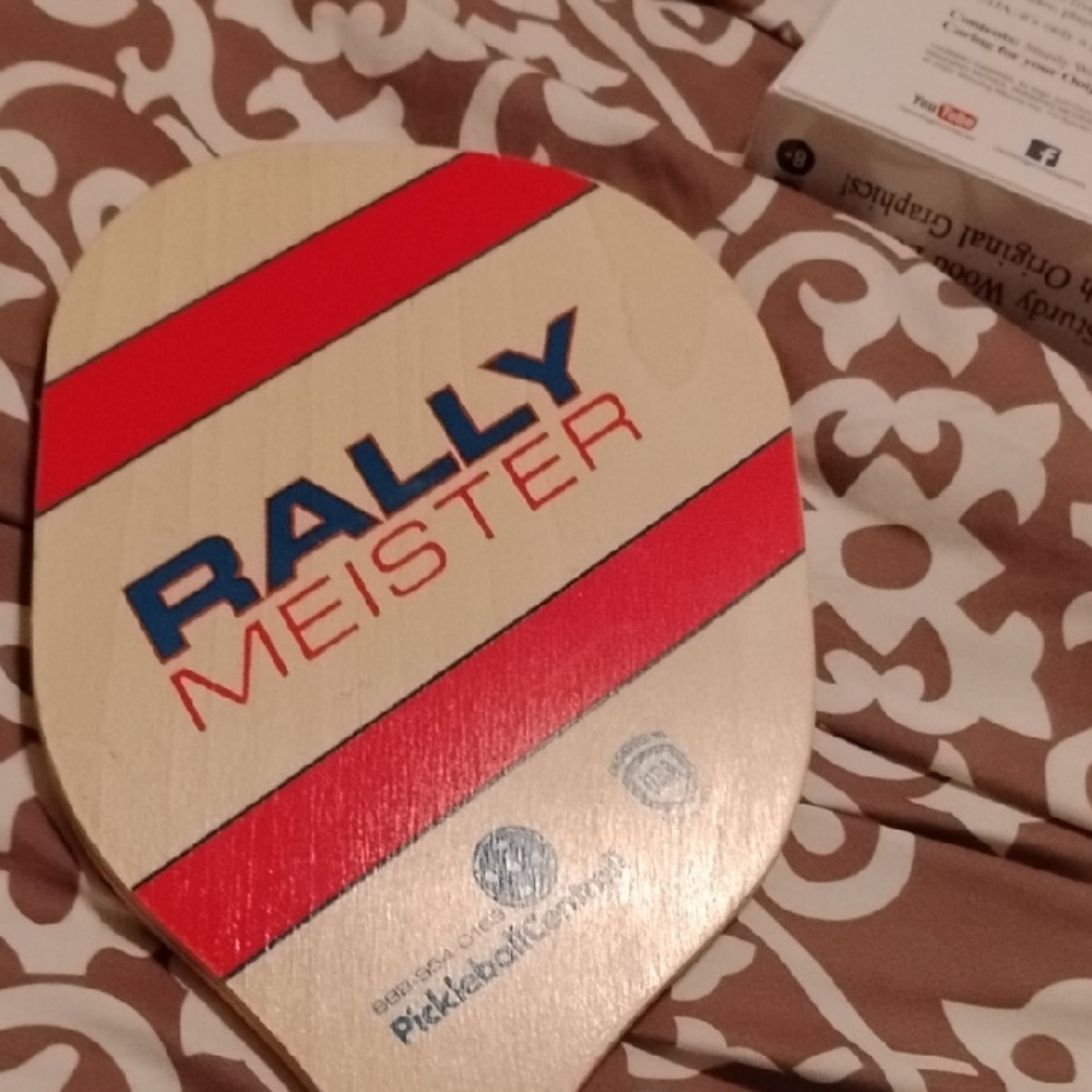 Rally Meister Pickleball Paddle with Red Stripes